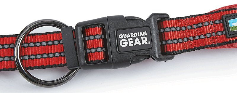 Guardian Gear ZA0006 16 83 Dog Collar, O-Ring Link, 16 to 83 in L Collar, Nylon, True Red