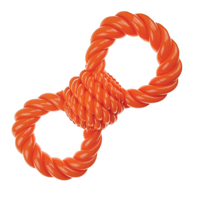 Infinity ZD2058 69 Dog Toy, Figure 8, TPR, Orange