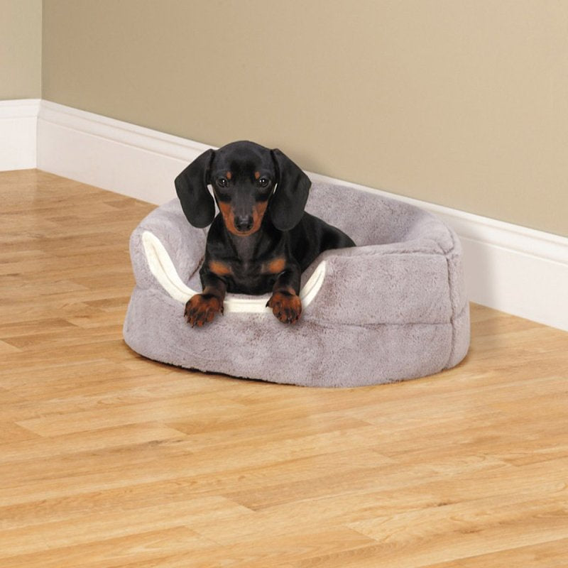 Slumber Pet ZW9087 11 Cuddler Bed, 16 in L, Polyester Cover, Gray, Machine Wash Cold on Gentle Cycle, Tumble Dry Low