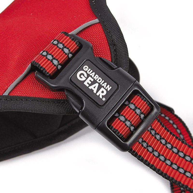 Guardian Gear ZA0031 10 83 Reflective Harness, 12 to 20 in, Fastening Method: O-Ring Strap, Nylon Harness, True Red