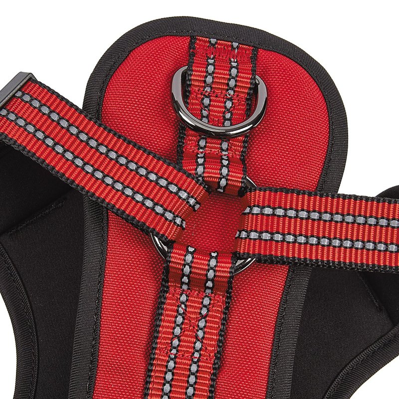 Guardian Gear ZA0031 12 83 Reflective Harness, 16 to 25 in, Fastening Method: O-Ring Strap, Nylon Harness, True Red