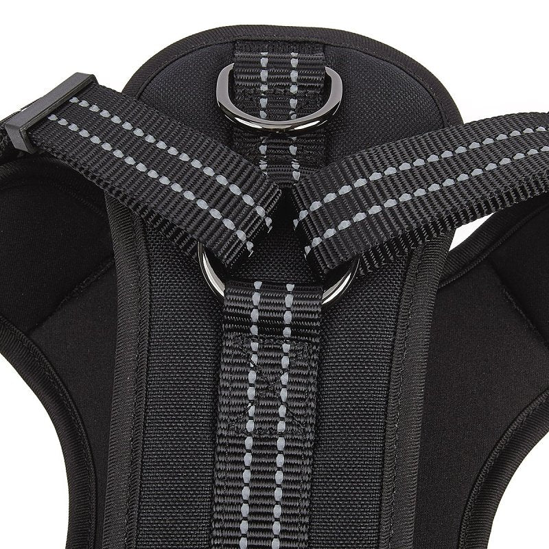 Guardian Gear ZA0031 20 30 Reflective Harness, 24 to 35 in, Fastening Method: O-Ring Strap, Nylon Harness, Jet Black