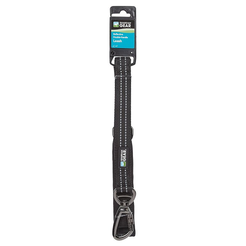 Guardian Gear ZA5172 06 30 Reflective Dog Leash, 6 ft L, Nylon Line, Black, Fastening Method: Snap
