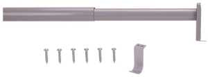 ProSource 21015ZCX-PS Adjustable Closet Rod, 72 to 96 in L, Steel, Silver