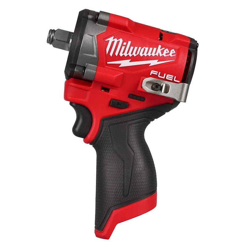 Milwaukee M12 FUEL 2563-20 Stubby Impact Wrench, Tool Only, 12 V, 1/2 in Drive, 0 to 3200 ipm, 0 to 3000 rpm Speed