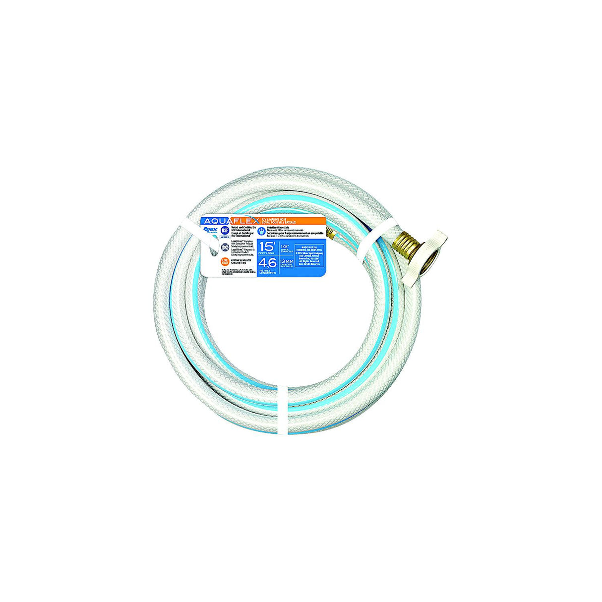 Aquaflex White Hose, 1/2″ x 15'