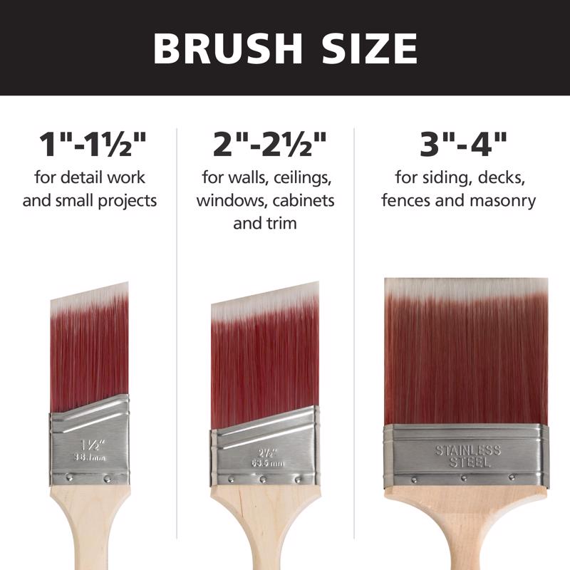 Bestt Liebco Master 3 in. Flat Trim Paint Brush, Pack of 6