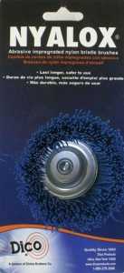 Dico 541-786-21/2 Wire Cup Brush, Nylon Bristle, 2-1/2 in Dia, 1/4 in Arbor/Shank