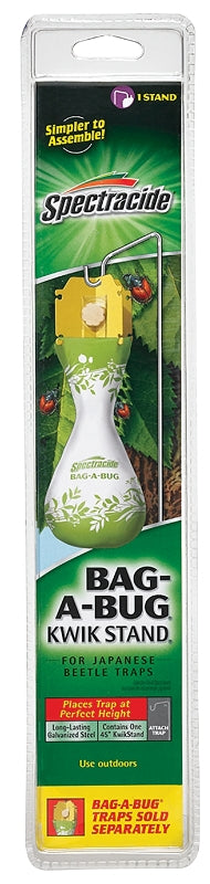 Spectracide Bag-A-Bug 56904 Kwik Stand, Steel, Galvanized, For: Japanese Beetle Traps