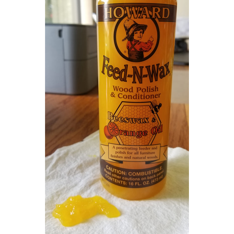 Howard Feed-N-Wax Orange Scent Wood Protector 8 oz Gel, Pack of 12