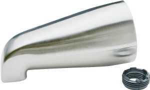 Plumb Pak PP825-30 Bathtub Spout, 12.03 in L, 3/4 in Connection, IPS, Chrome-Plated, For: 1/2 in or 3/4 in Pipe
