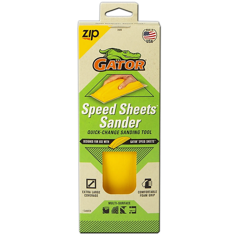 Gator 7820 Hook and Loop Hand Sanding Block, Coarse, Fine, Medium, Aluminum Oxide Abrasive