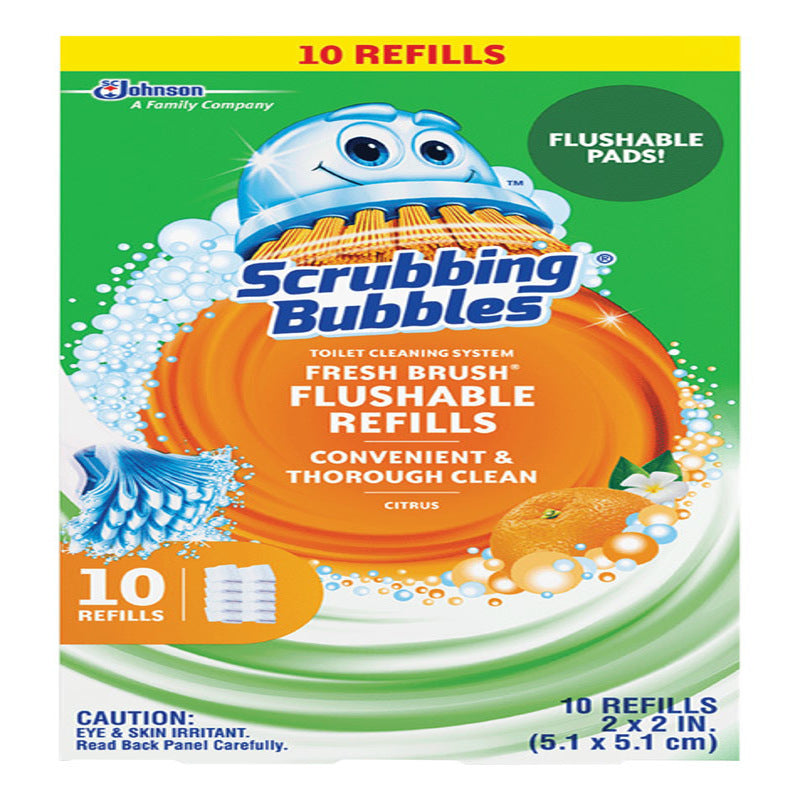 Scrubbing Bubbles Fresh Brush Citrus Scent Toilet Wand Refill Heads
