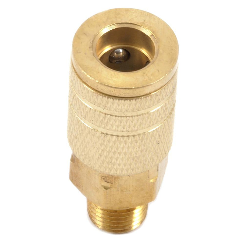 Forney Brass Air Coupler 1/4 in. Male X 1/4 in. 1 pc