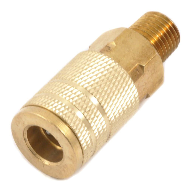 Forney Brass Air Coupler 1/4 in. Male X 1/4 in. 1 pc