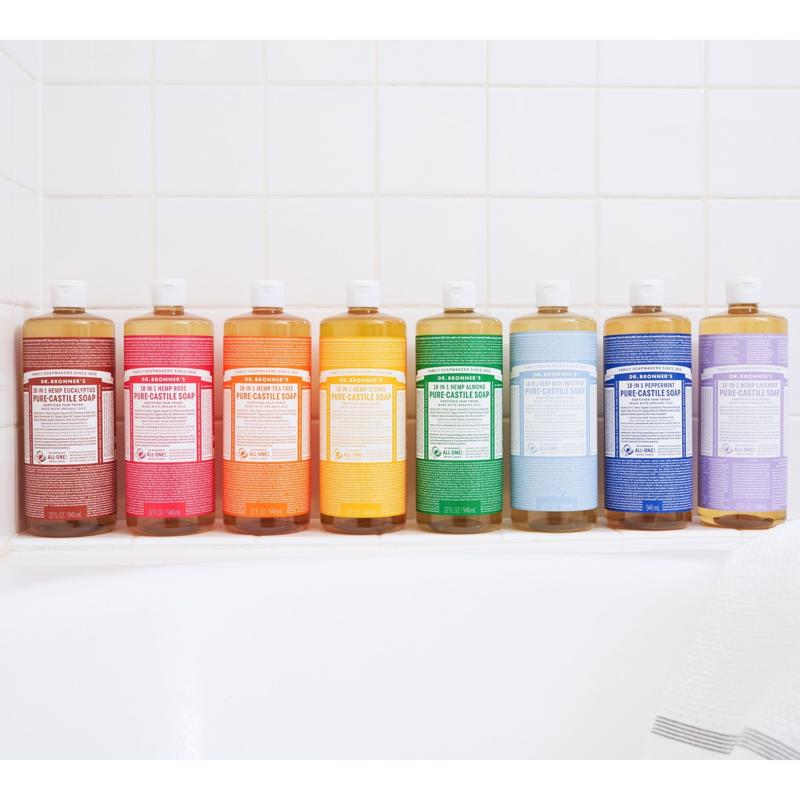 Dr. Bronner's 18-in-1 Organic Eucalyptus Scent Pure-Castile Liquid Soap 16 oz 1 pk, Pack of 12