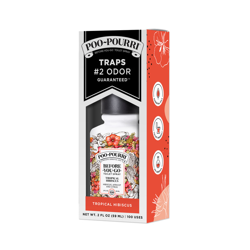 Poo-Pourri Tropical Hibiscus Scent Odor Eliminator 2 oz Liquid, Pack of 12