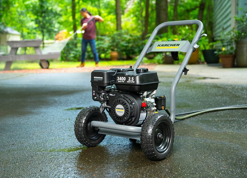 Karcher 1.107-534.0 Gas Pressure Washer, Unleaded Gasoline, 5.9 hp, 212 cc Engine Displacement, 3400 psi Operating