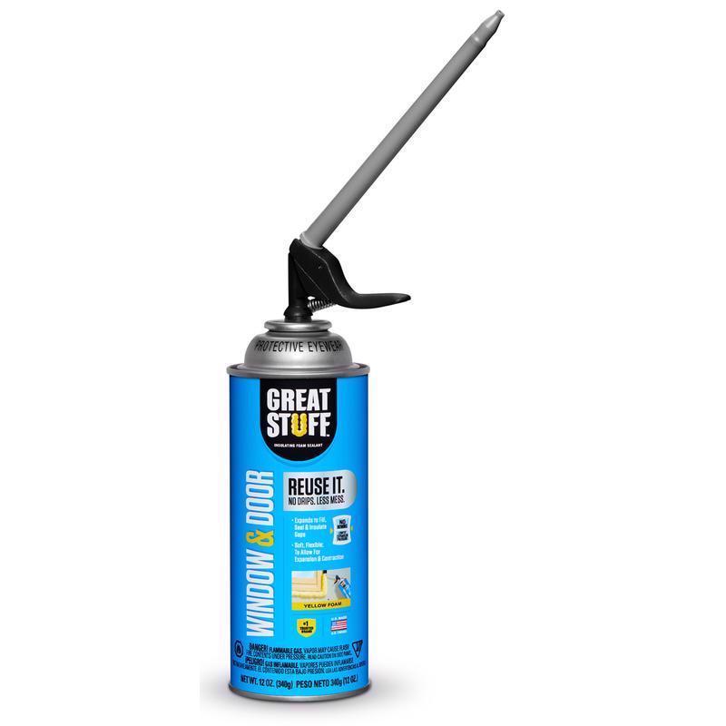 Great Stuff Smart Dispenser Yellow Polyurethane Insulating Foam Sealant 12 oz, Pack of 12