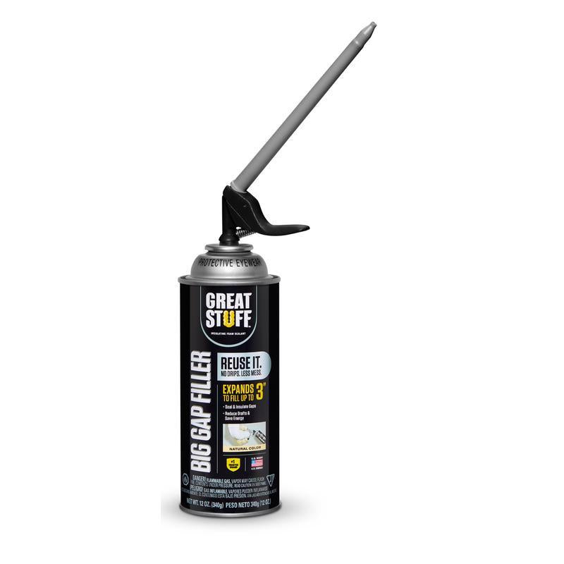 Great Stuff Smart Dispenser Ivory Polyurethane Insulating Foam Sealant 12 oz, Pack of 12