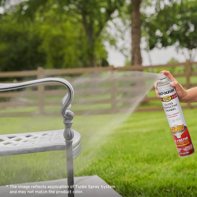 Rust-Oleum Stops Rust Gloss White Protective Enamel Spray Paint 24 oz, Pack of 6