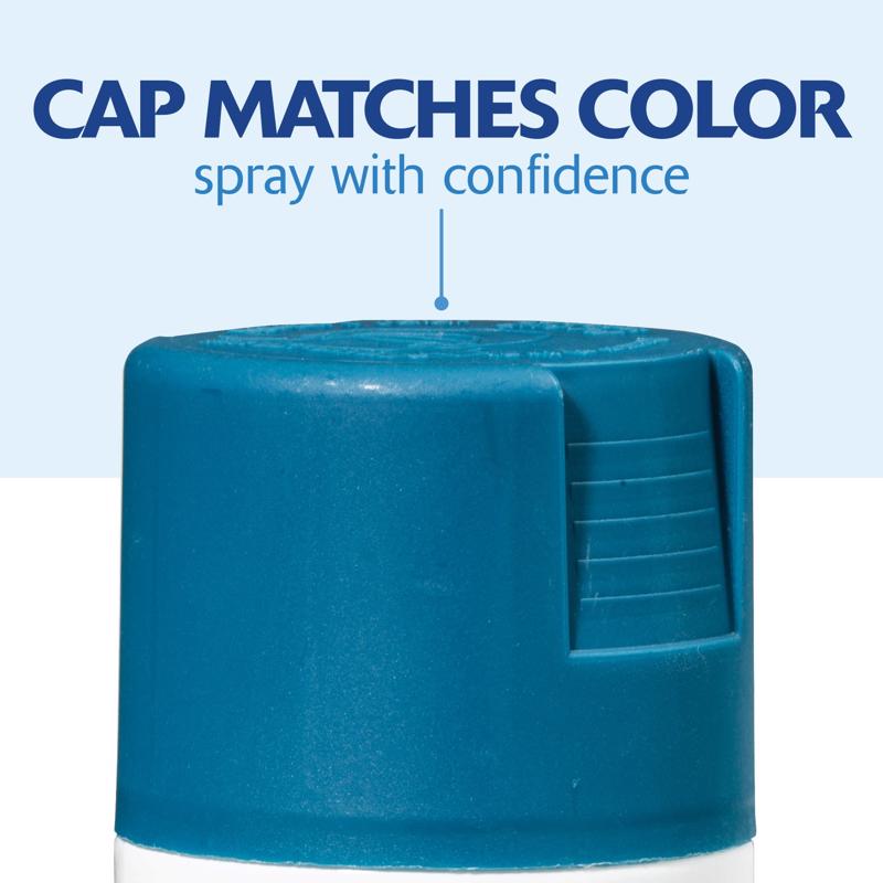 Rust-Oleum Painter's Touch 2X Ultra Cover Ultra Matte Nantucket Blue Paint+Primer Spray Paint 12 oz, Pack of 6