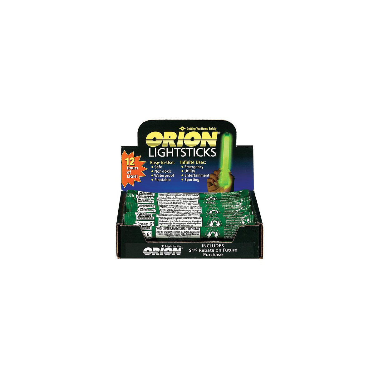 Orion 6″ Lightsticks, 24 Piece Display