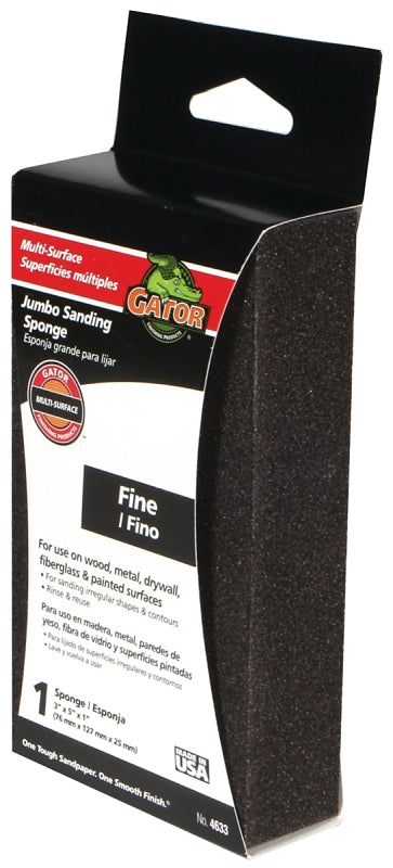 Gator 4633 Sanding Sponge, 5 in L, 3 in W, Fine