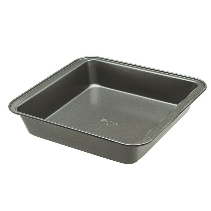 Ecolution BakeIns Series EIGY-7423 Cake Pan, Square, 9 in OAL, Carbon Steel, Non-Stick: Yes, Dishwasher Safe: Yes