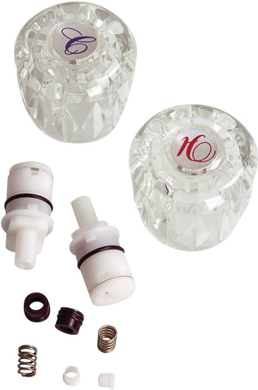 Danco 39684 Faucet Repair Trim Kit, Complete, Acrylic/Plastic/Rubber/Steel, Clear, 10 -Piece, For: Valley Faucets