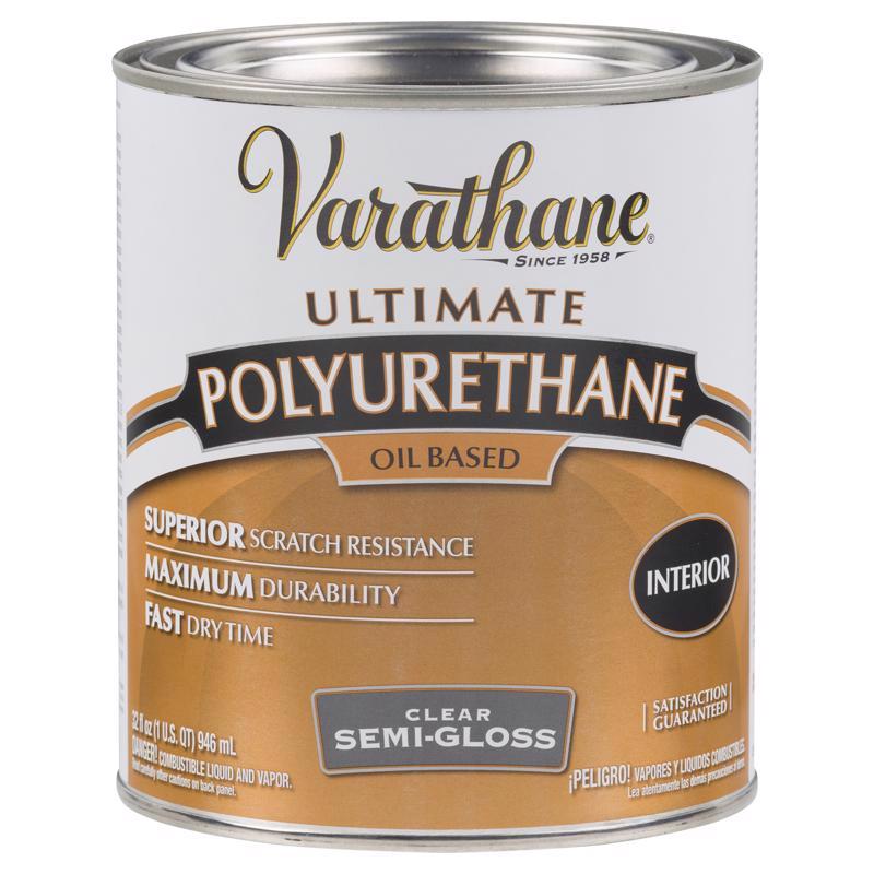Varathane Semi-Gloss Clear Oil-Based Polyurethane 1 qt, Pack of 2