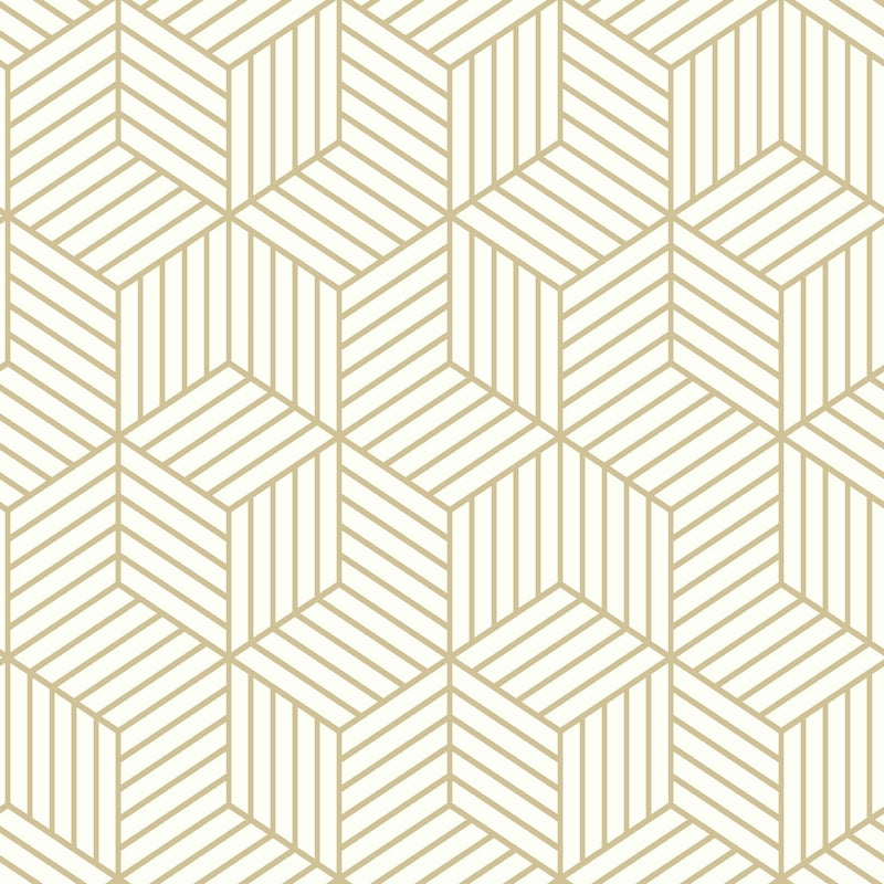 RoomMates 16.5 in. L Striped Hexagon Peel and Stick Wallpaper, Pack of 4