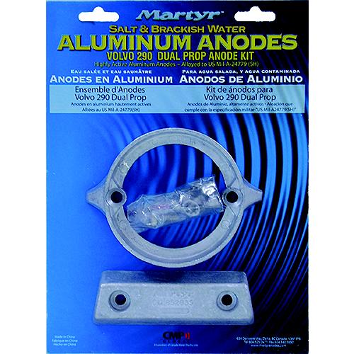 Martyr CMX11AL Streamlined Shaft Anode With Stainless Steel Allen Head, Aluminum