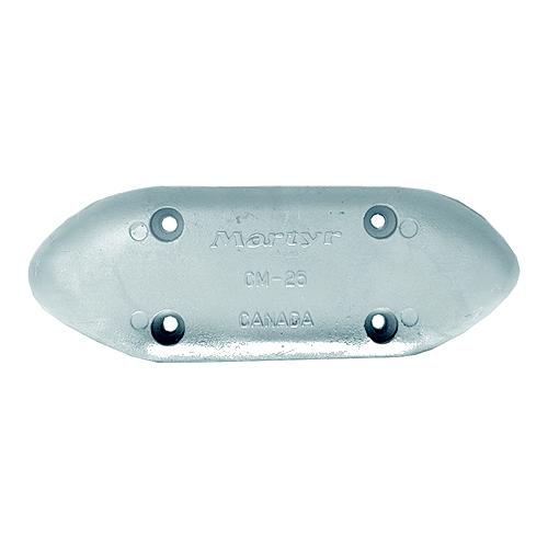 Martyr CMM25 Aluminum Hull Anode, .72″ x 3.25″ x 9.08″