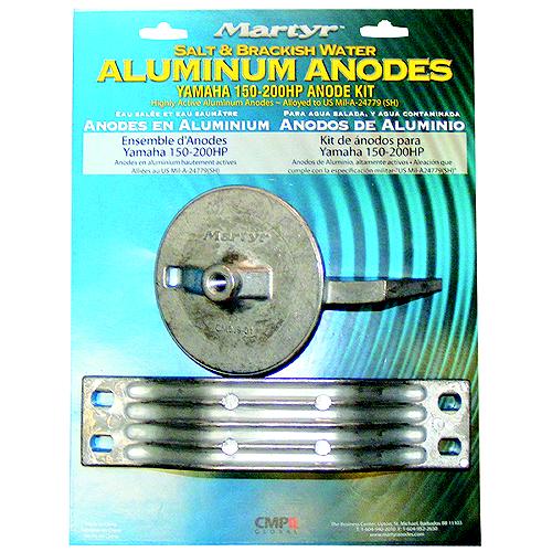 Martyr Anode Kit For Yamaha 150-200 HP Outboards (Contains 1-6G54525101, 1-6J94537101 and Fastening Hardware)