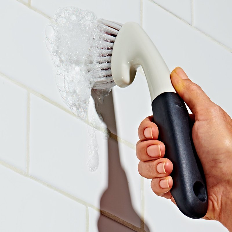 Good Grips 37481 Grout Brush, 1 in L Trim, Polypropylene Bristle, 1 in W Brush, 10 in OAL