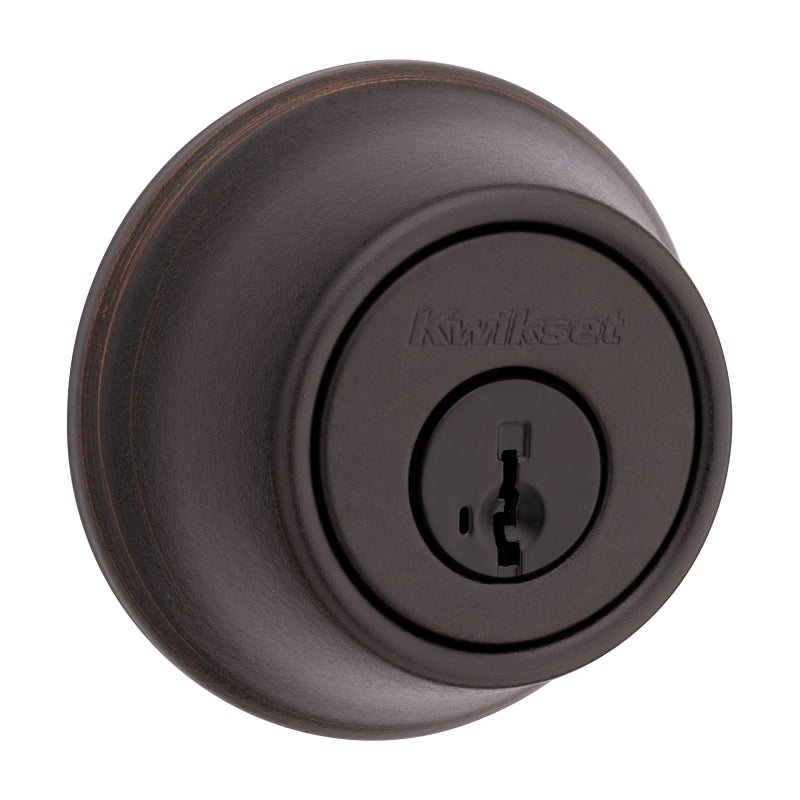 Kwikset 660 11P SMT F Deadbolt, 3 Grade, Keyed Key, Zinc, Venetian Bronze, 2-3/8 to 2-3/4 in Backset, KW1 Keyway