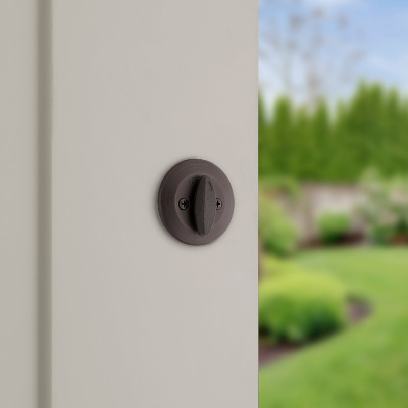 Kwikset 660 11P SMT F Deadbolt, 3 Grade, Keyed Key, Zinc, Venetian Bronze, 2-3/8 to 2-3/4 in Backset, KW1 Keyway