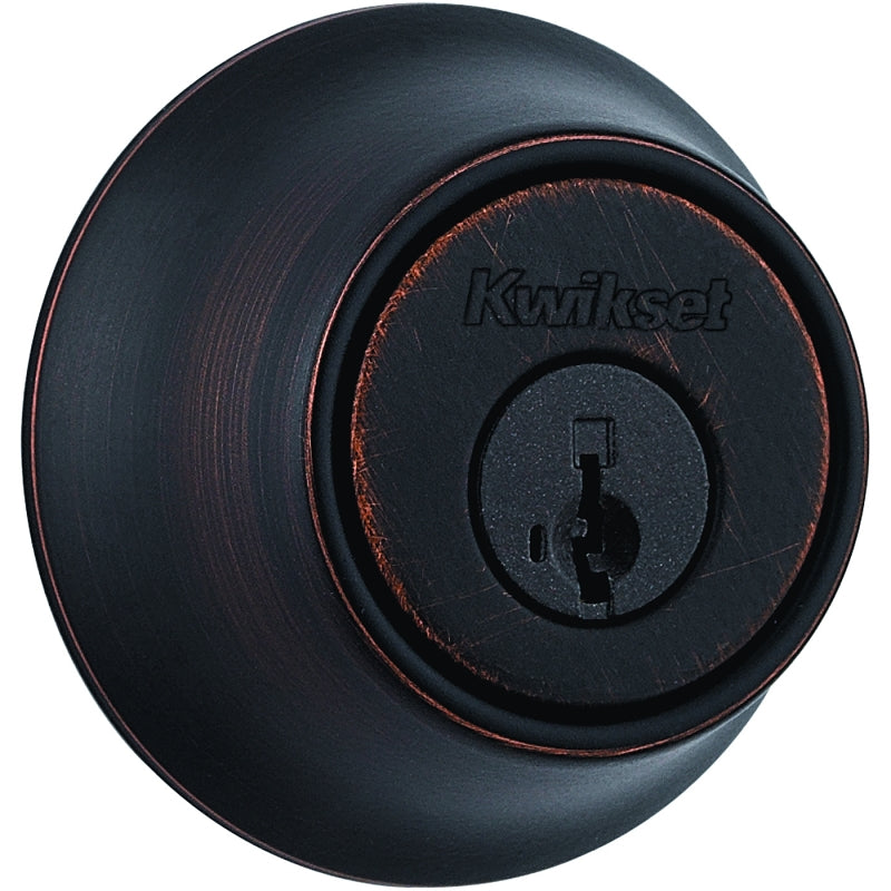 Kwikset 660 11P SMT F Deadbolt, 3 Grade, Keyed Key, Zinc, Venetian Bronze, 2-3/8 to 2-3/4 in Backset, KW1 Keyway