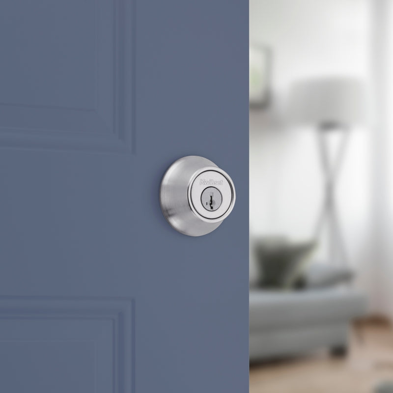 Kwikset 660 Series 660M 26D SMT C Deadbolt, 3 Grade, Keyed Key, Zinc, Satin Chrome, 2-3/8 to 2-3/4 in Backset