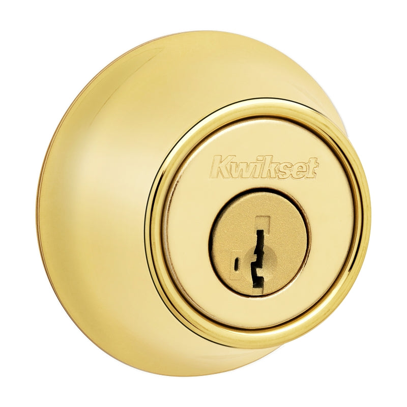 Kwikset 660 Series 660M 3 SMT CP RCS K6 Deadbolt, 3 Grade, Keyed Key, Zinc, Polished Brass, 2-3/8 to 2-3/4 in Backset