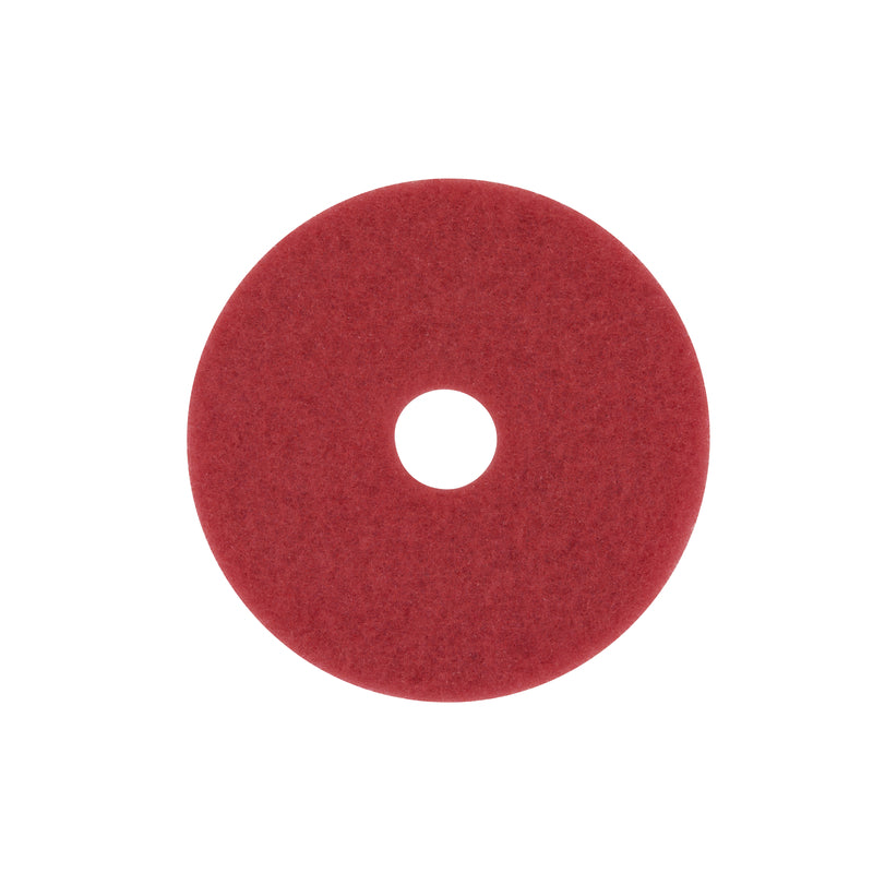 3M Scotch-Brite 17 in. D Non-Woven Natural/Polyester Fiber Buffer Floor Pad Red, Pack of 5