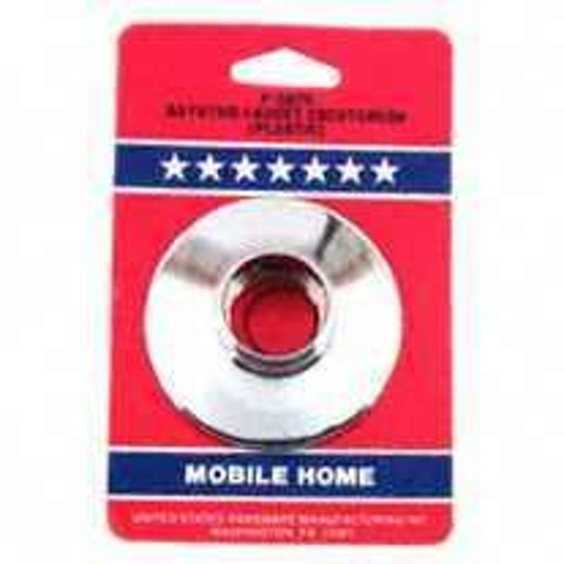 US Hardware P-597C Tub Faucet Escutcheon, 15/16 in Connection, Threaded, 3-1/2 in OD, Brass, Chrome-Plated