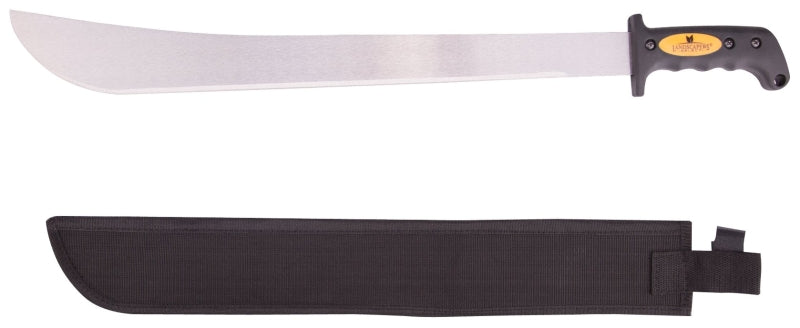 Landscapers Select JLO-003-N3L Machete, 27-1/2 in OAL, 22 in Blade, HCS Blade, Rubber Handle