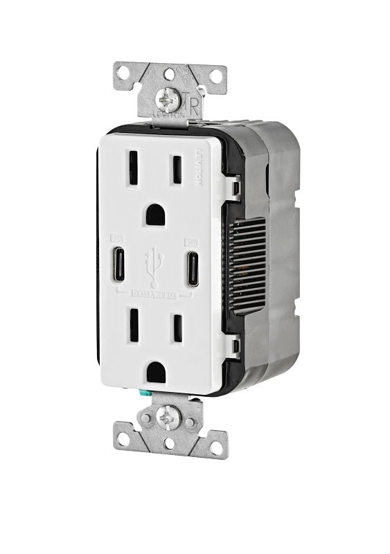 Decora PJ263-I Wallplate, 4.88 in L, 6-3/4 in W, 3-Gang, Thermoplastic Nylon, Ivory