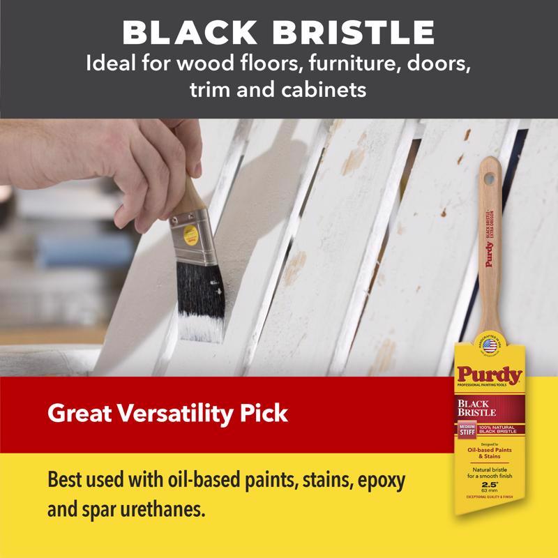 Purdy Black Bristle Adjutant 1 in. Medium Stiff Angle Trim Paint Brush