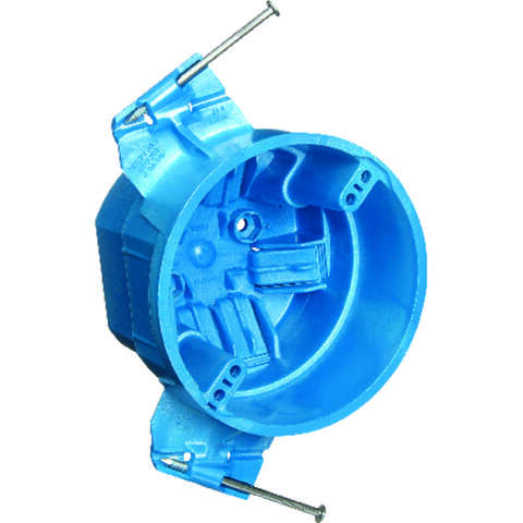 Carlon 25 cu in Round Thermoplastic 1 gang Electrical Box Blue