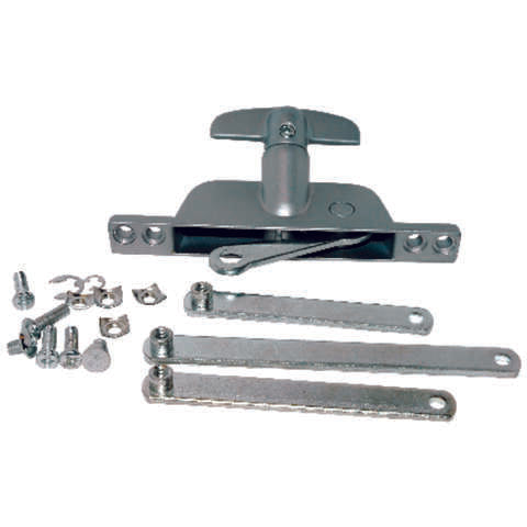Barton Kramer Silver Aluminum Left/Right Jalousie Window Operator Kit For Jalousie