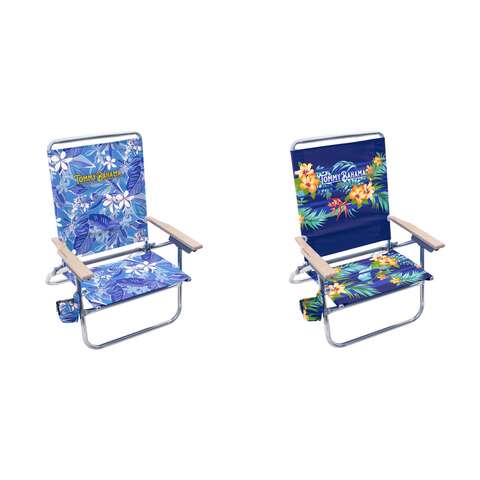 Tommy Bahama 4-Position Assorted Beach Folding Chair, Pack of 4