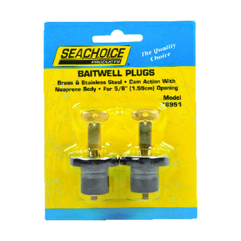 Seachoice Stainless Steel 5/8 in. W Deck and Baitwell Plugs 1 pk